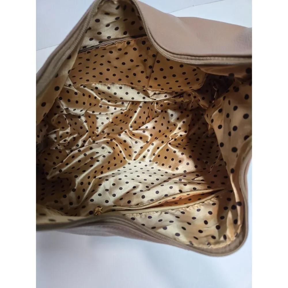 Rhinestone Pebble Grain Slouchy Hobo Bag | Large Shoulder Purse | Taupe Brown